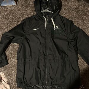 Nike Black Hooded Jacket with Logo
